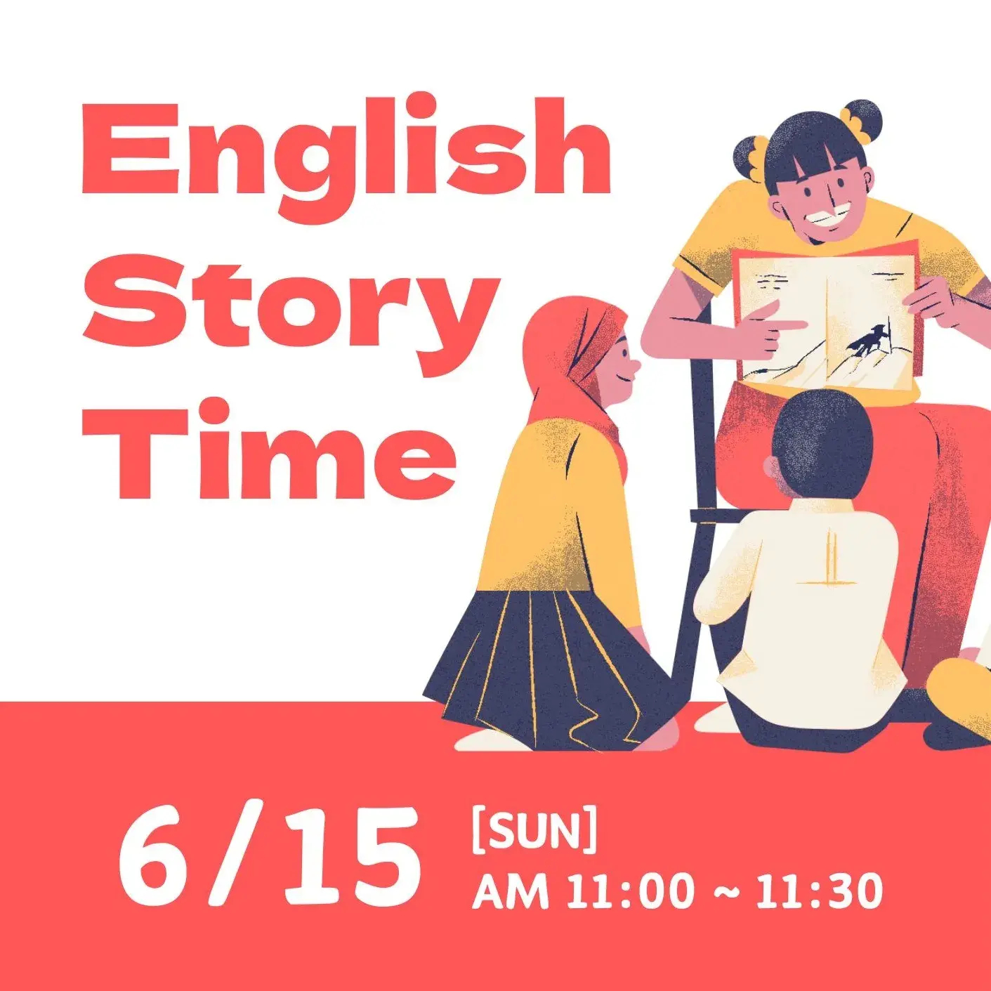英語のおはなし会のバナー
