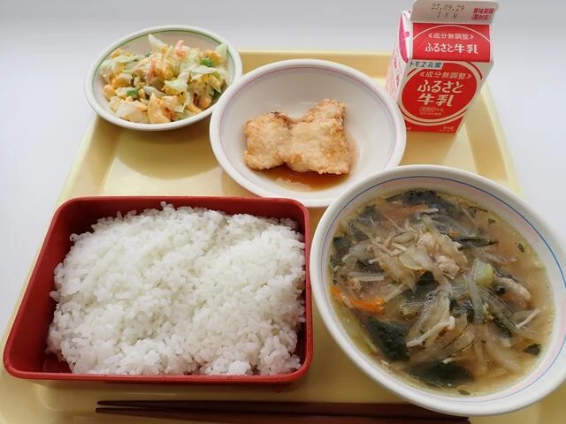 写真:9月19日(火曜)給食