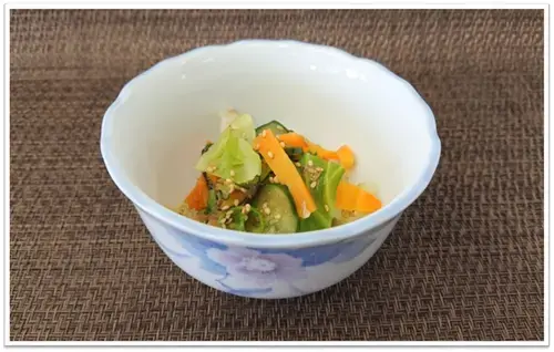 写真：野菜のカミカミ和え