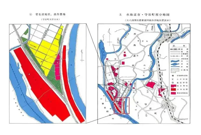 地図:菅生沼地区流作農場