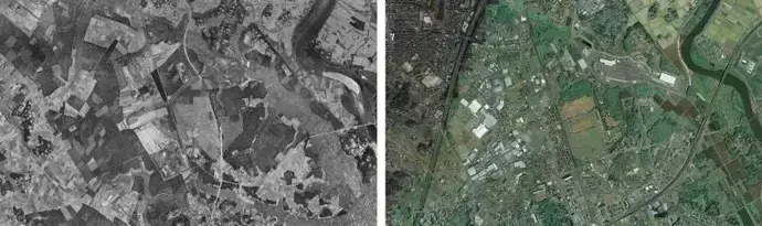 写真:大井沢地区大原農場の比較