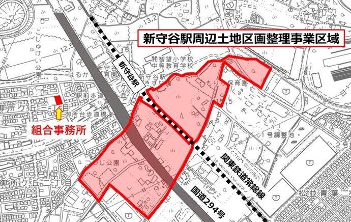 地図：組合事務所周辺