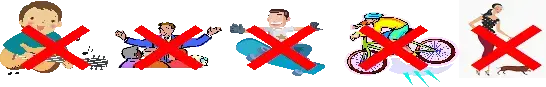 イラスト:自由通路で禁止されていることのイメージ
