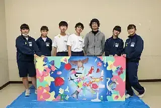 写真:御所ケ丘中学校の生徒