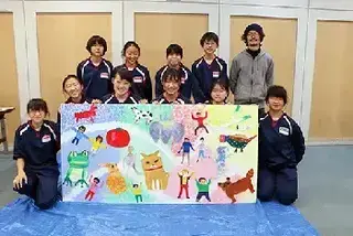 写真:けやき台中学校の生徒