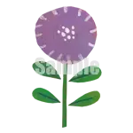 イラスト：紫の花
