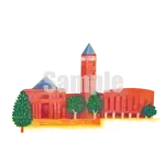 イラスト：守谷市庁舎