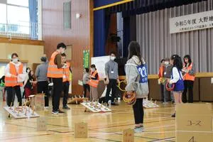写真:輪投げ大会の様子