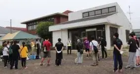 写真:みずき野ひろばのオープン準備