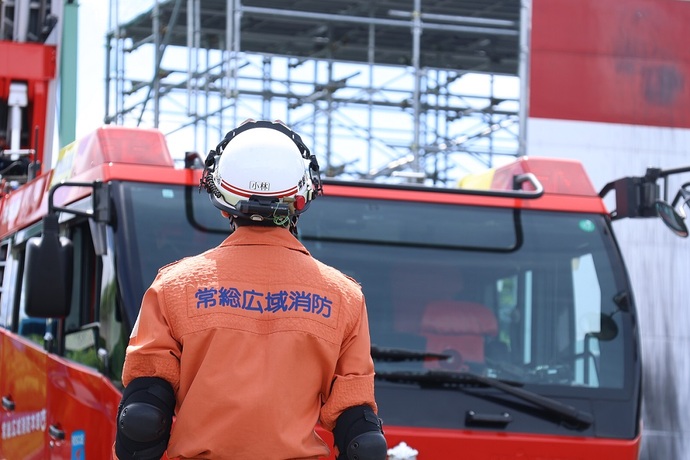 写真：災害時に備えて訓練に努める隊員の皆さん