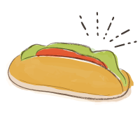 ホットドッグのイラスト