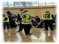 輪投げ交流会の様子