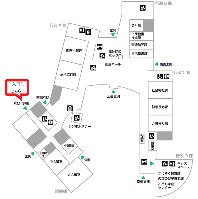 市役所案内図
